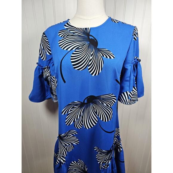 Ann Taylor Bold Floral Print Bell Cut Tunic Dress Women's Size 2 - Picture 2 of 7